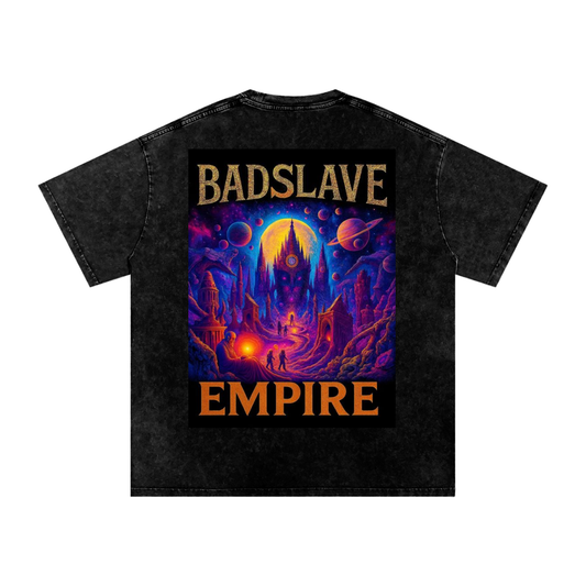 Snow Washed Oversized Cotton T-Shirt BadSlave Empire Edition