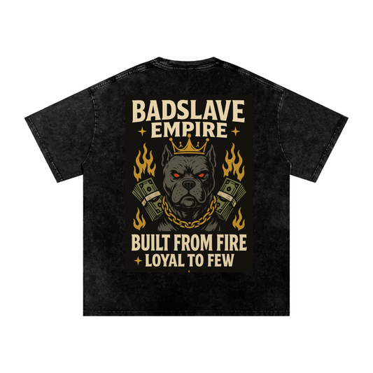 Snow Washed Oversized Cotton T-Shirt