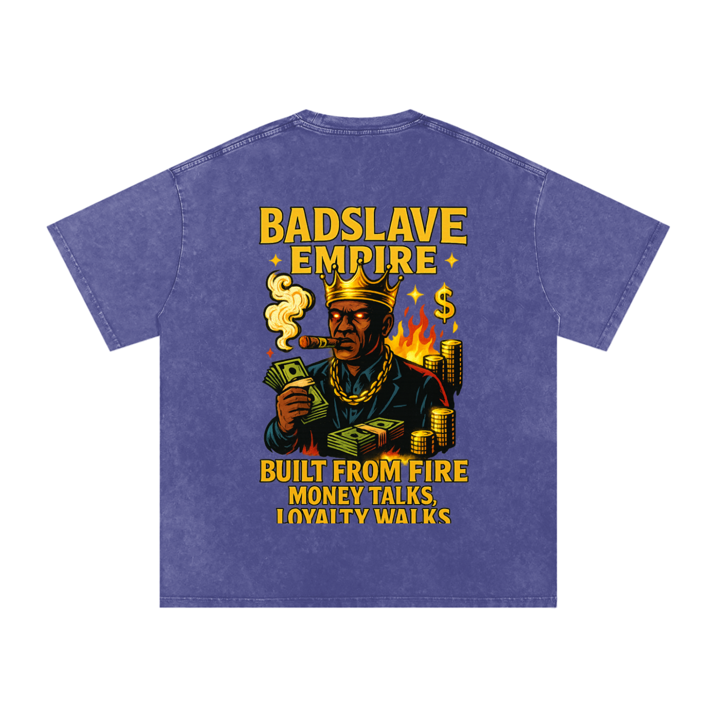 Snow Washed Oversized Cotton T-Shirt