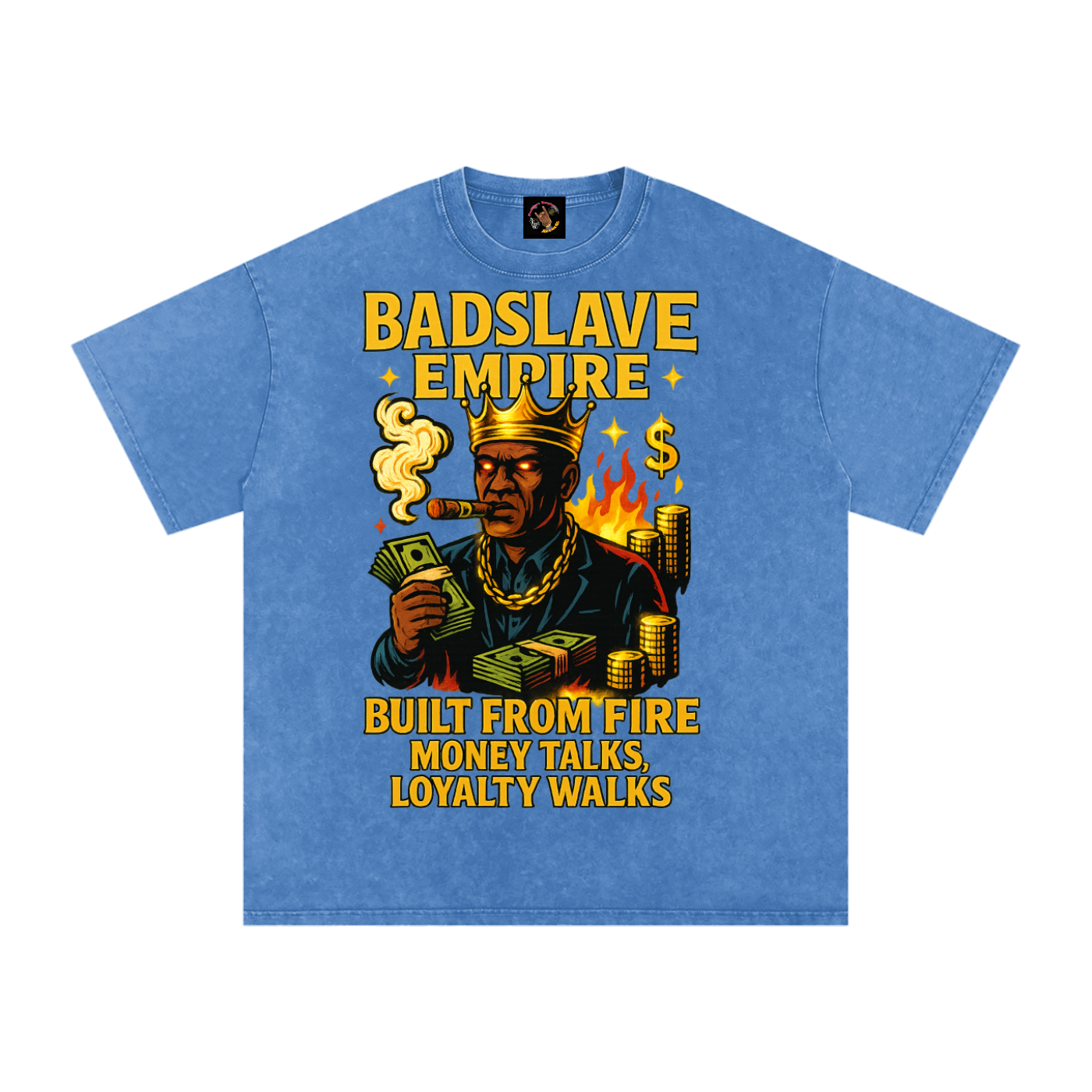 Snow Washed Oversized Cotton T-Shirt