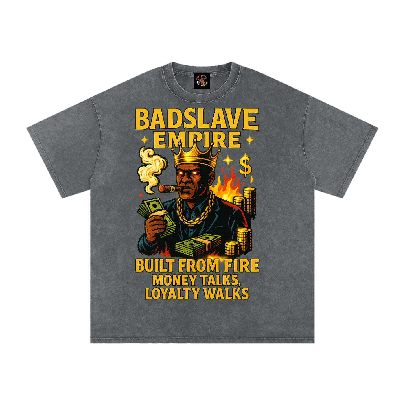 Snow Washed Oversized Cotton T-Shirt