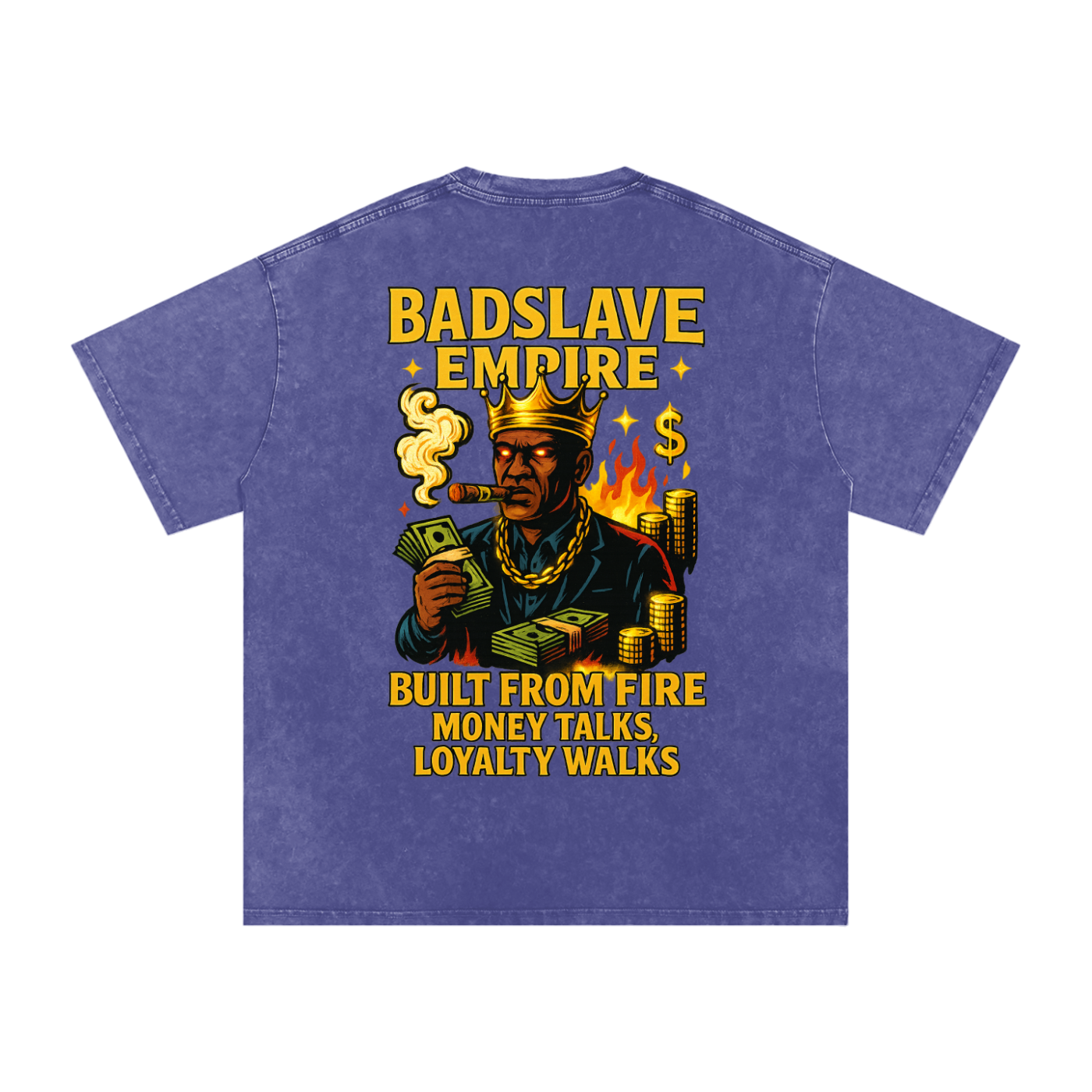 Snow Washed Oversized Cotton T-Shirt