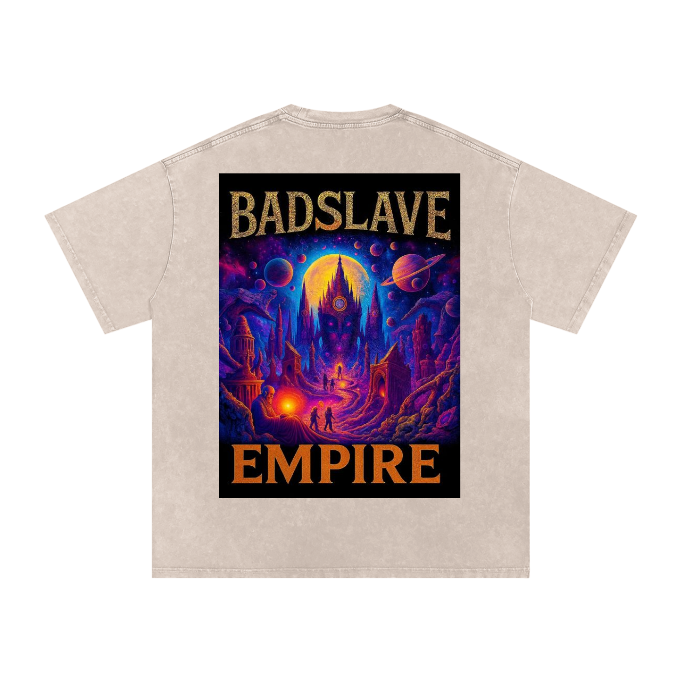 Snow Washed Oversized Cotton T-Shirt