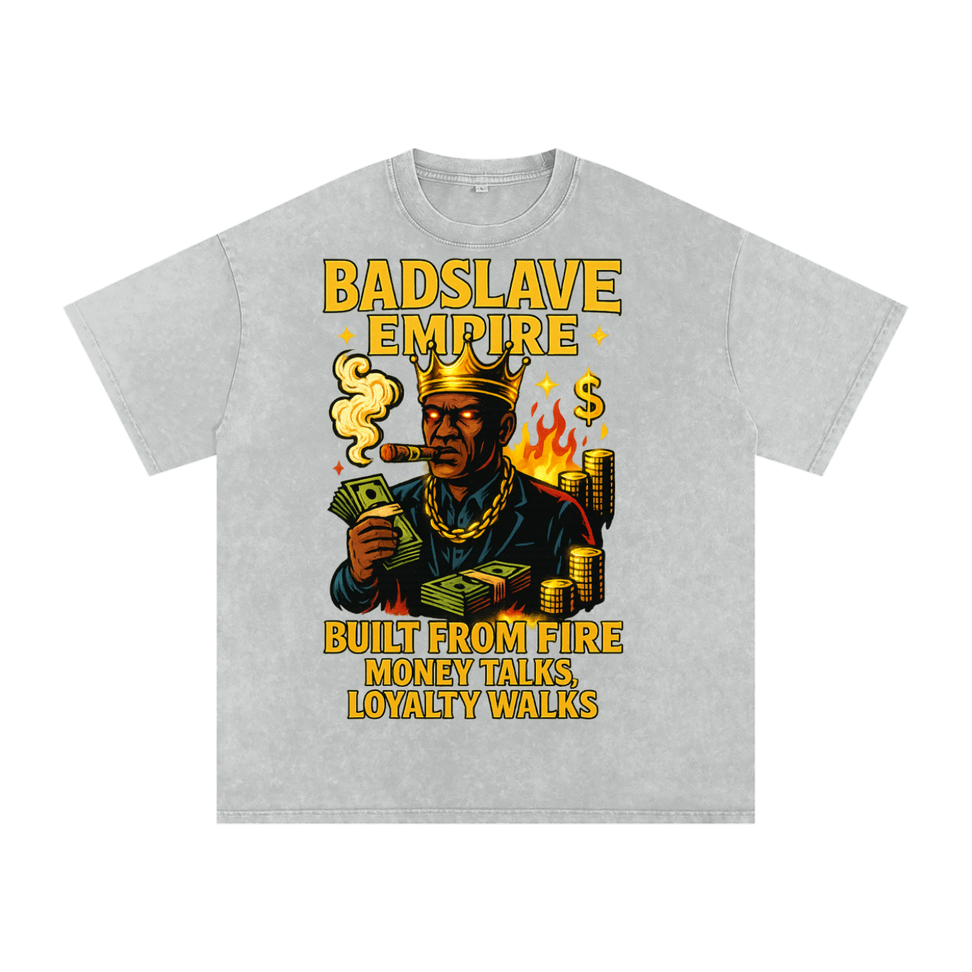 Snow Washed Oversized Cotton T-Shirt