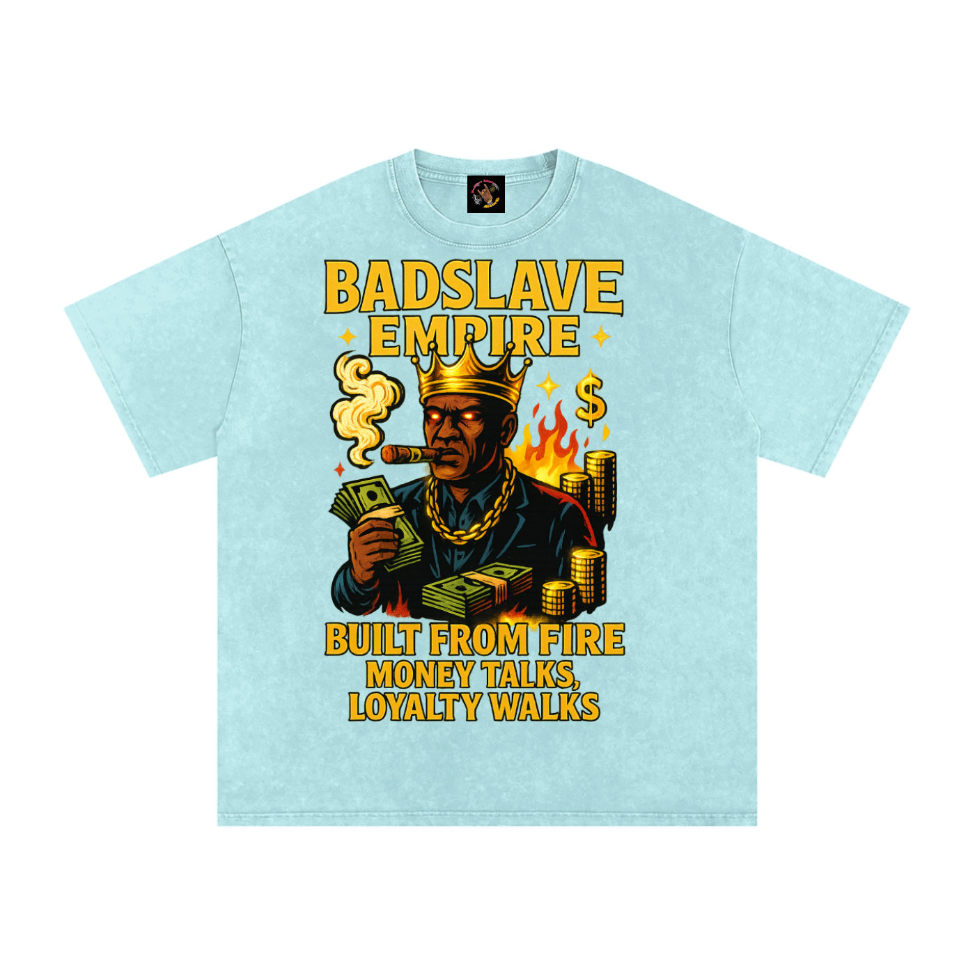 Snow Washed Oversized Cotton T-Shirt