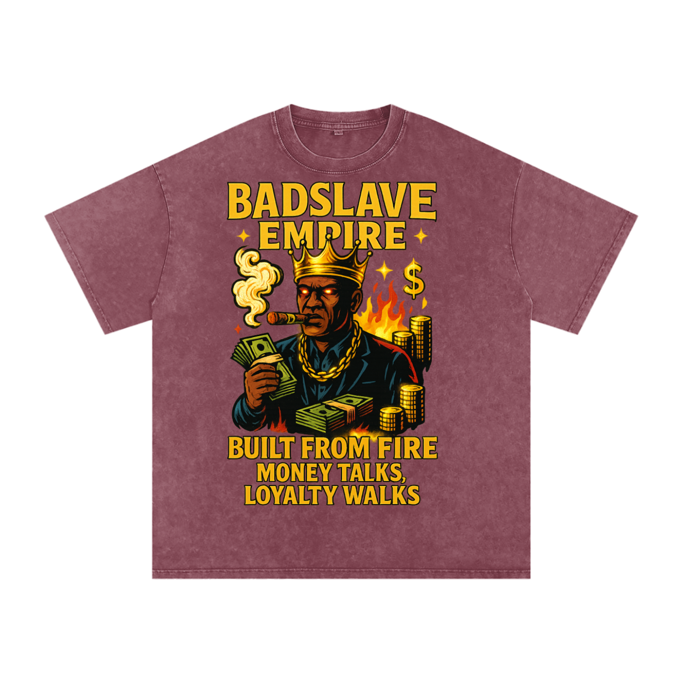 Snow Washed Oversized Cotton T-Shirt