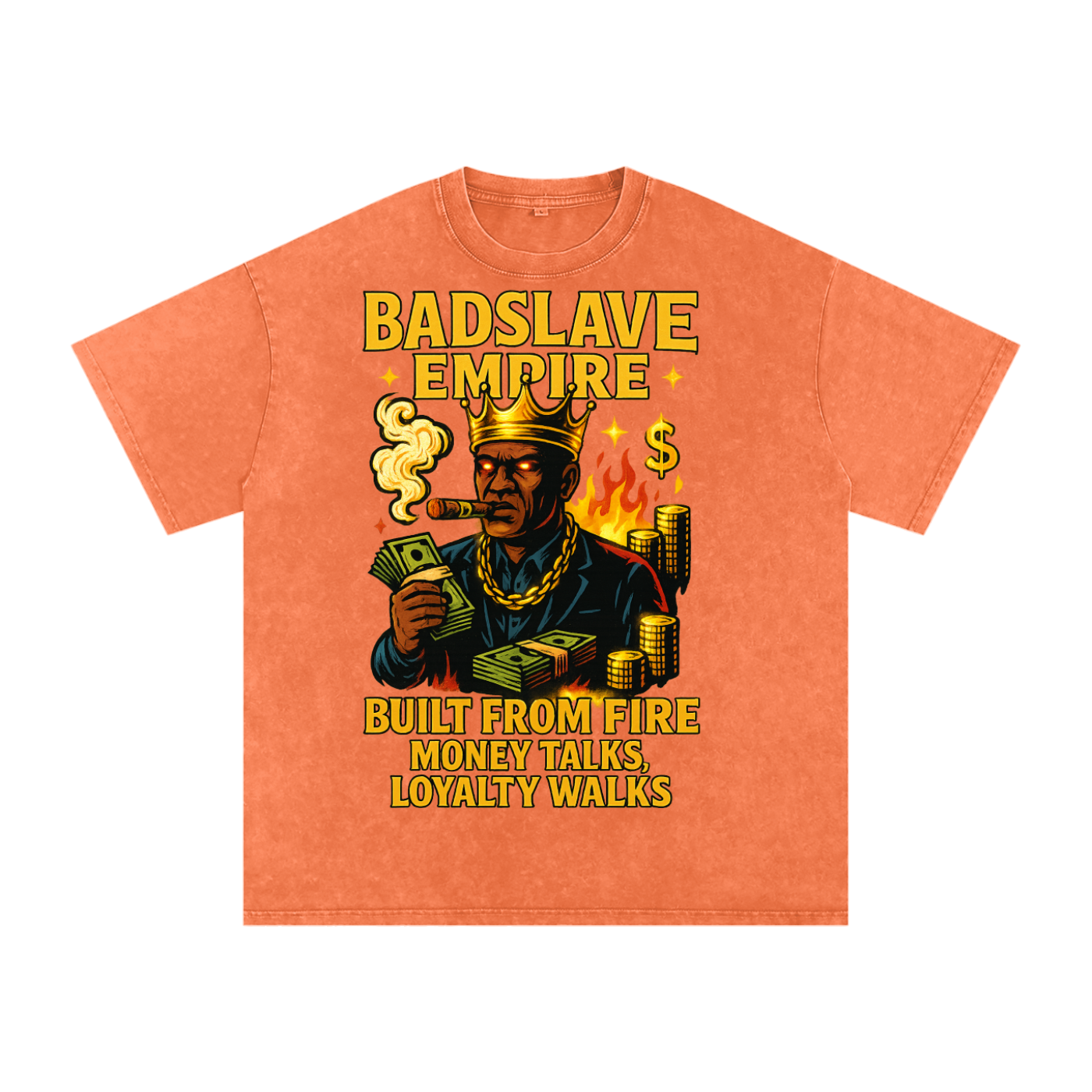 Snow Washed Oversized Cotton T-Shirt