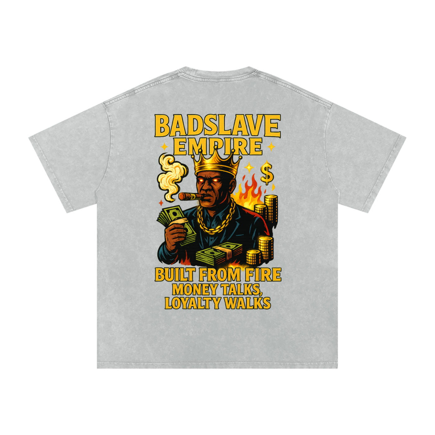 Snow Washed Oversized Cotton T-Shirt