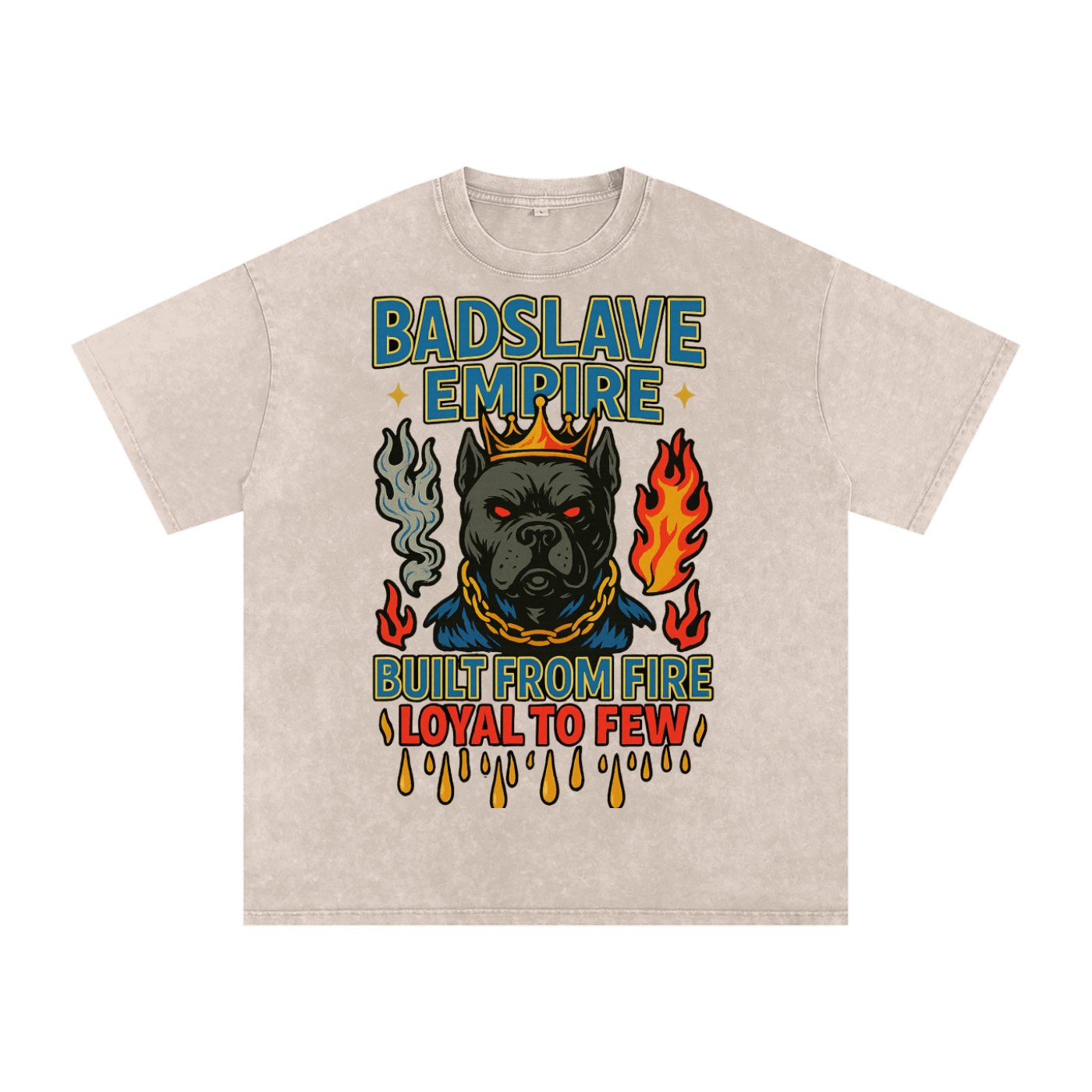 Snow Washed Oversized Cotton T-Shirt