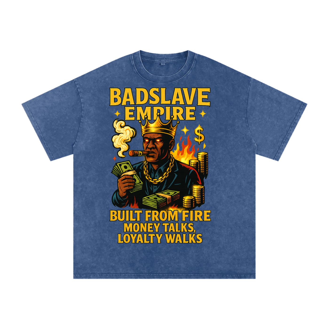 Snow Washed Oversized Cotton T-Shirt