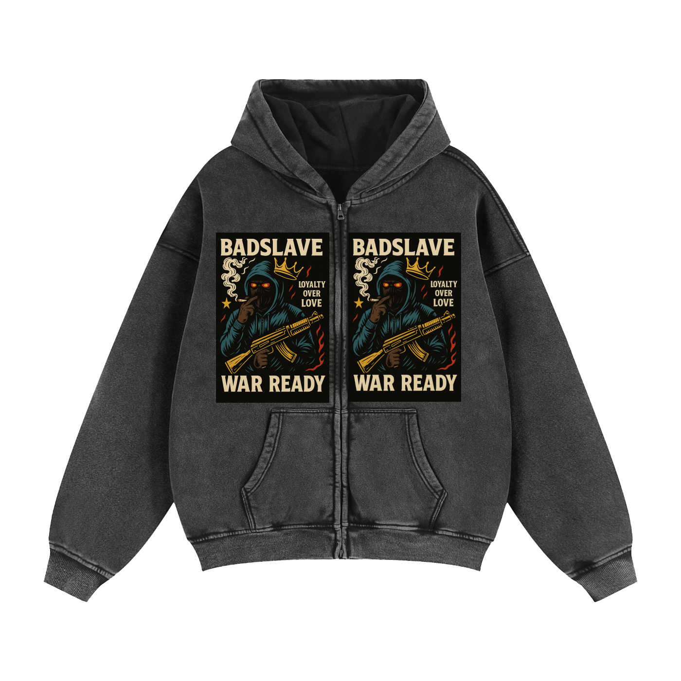 Zip-Through Boxy Fleece Hoodie