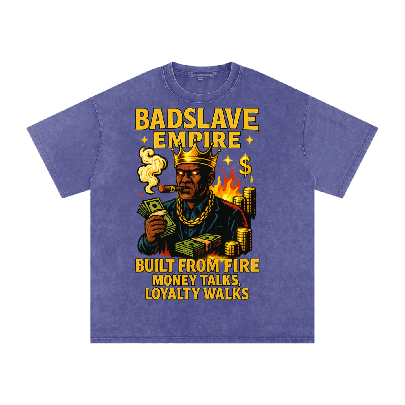 Snow Washed Oversized Cotton T-Shirt