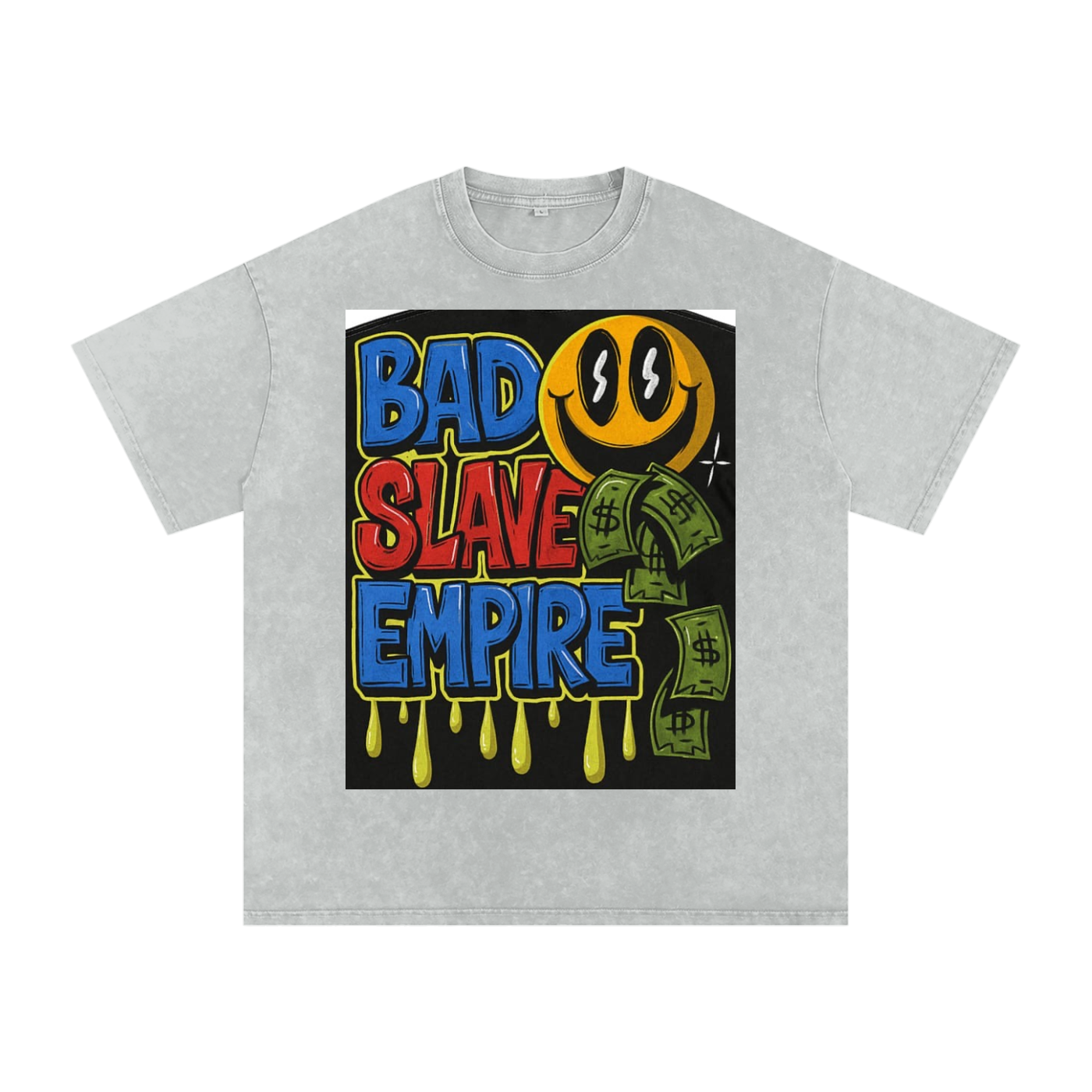 Snow Washed Oversized Cotton T-Shirt