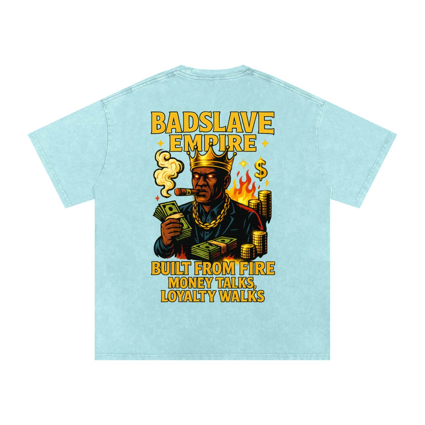 Snow Washed Oversized Cotton T-Shirt