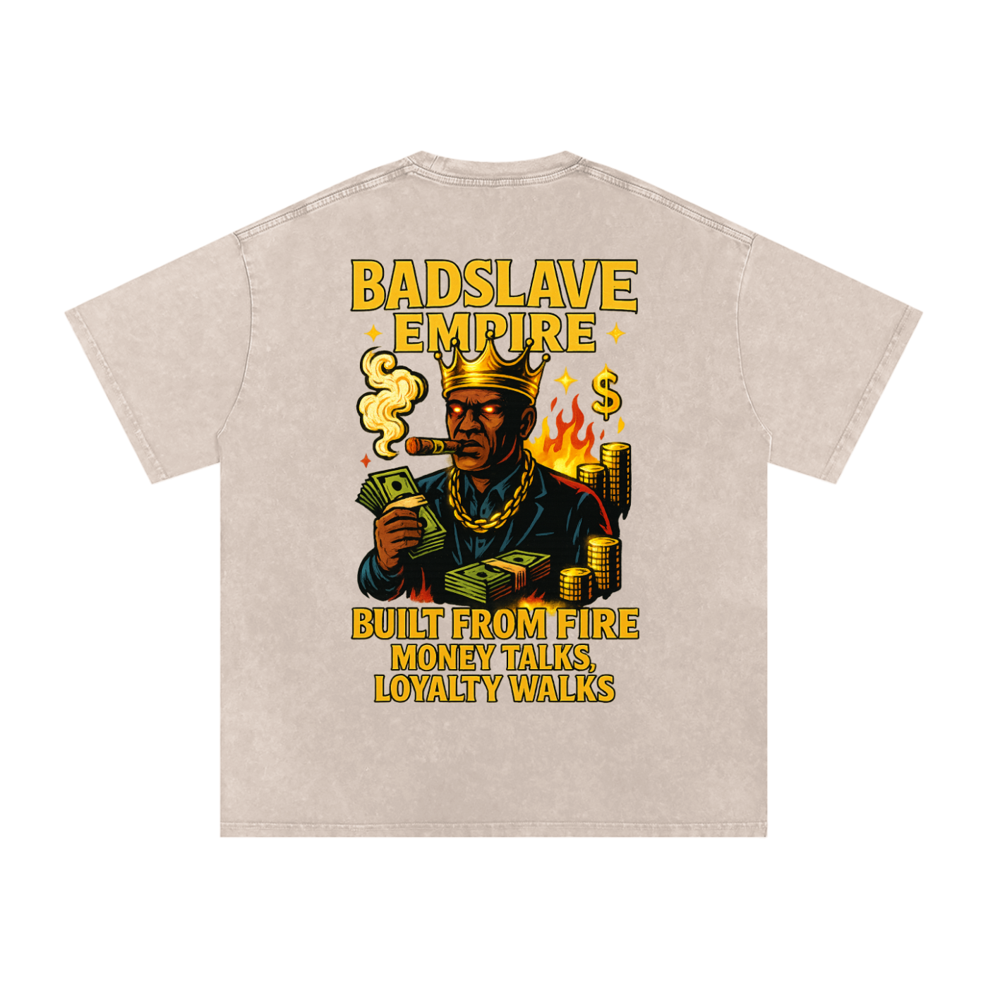 Snow Washed Oversized Cotton T-Shirt