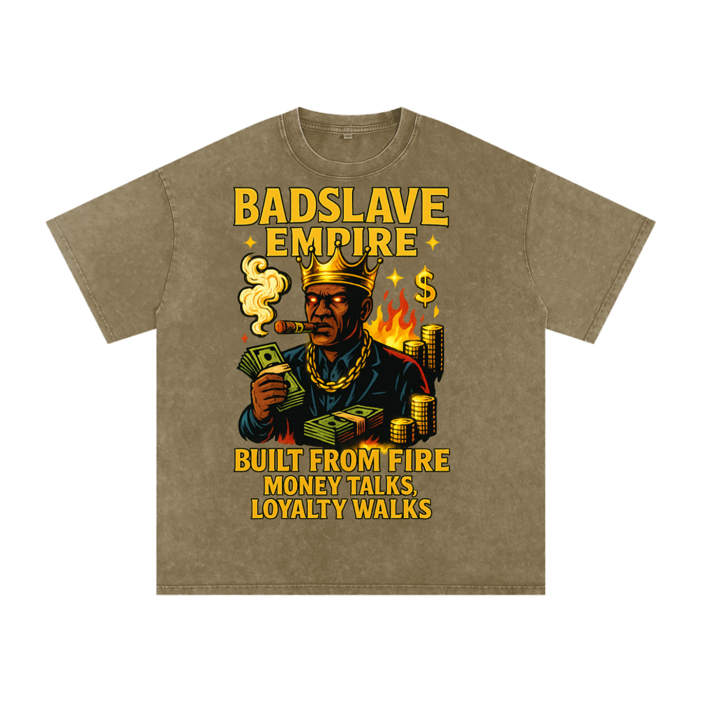 Snow Washed Oversized Cotton T-Shirt