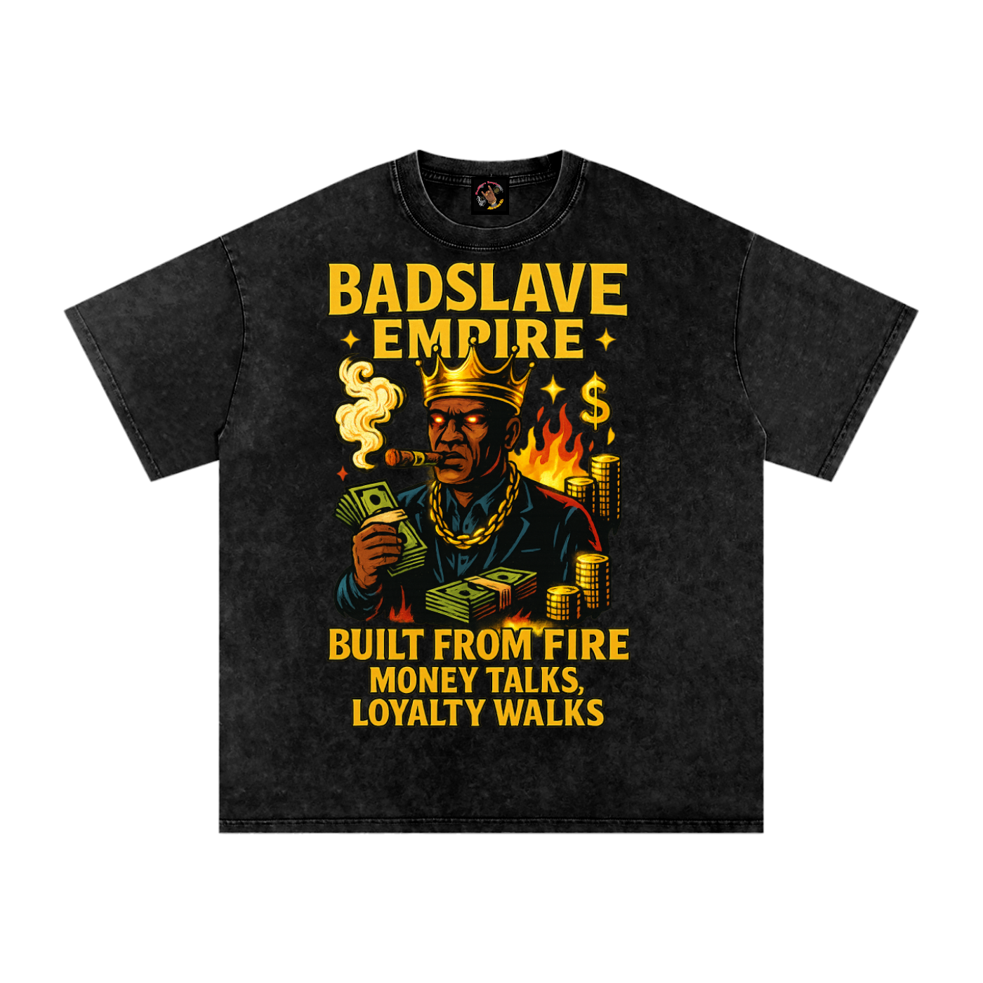 Snow Washed Oversized Cotton T-Shirt