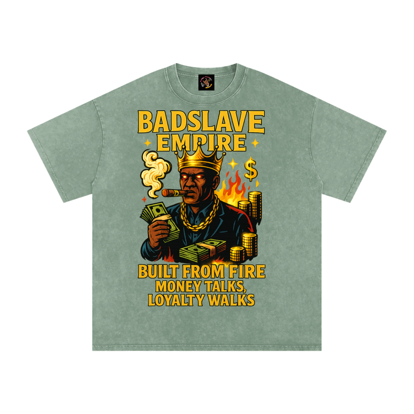 Snow Washed Oversized Cotton T-Shirt