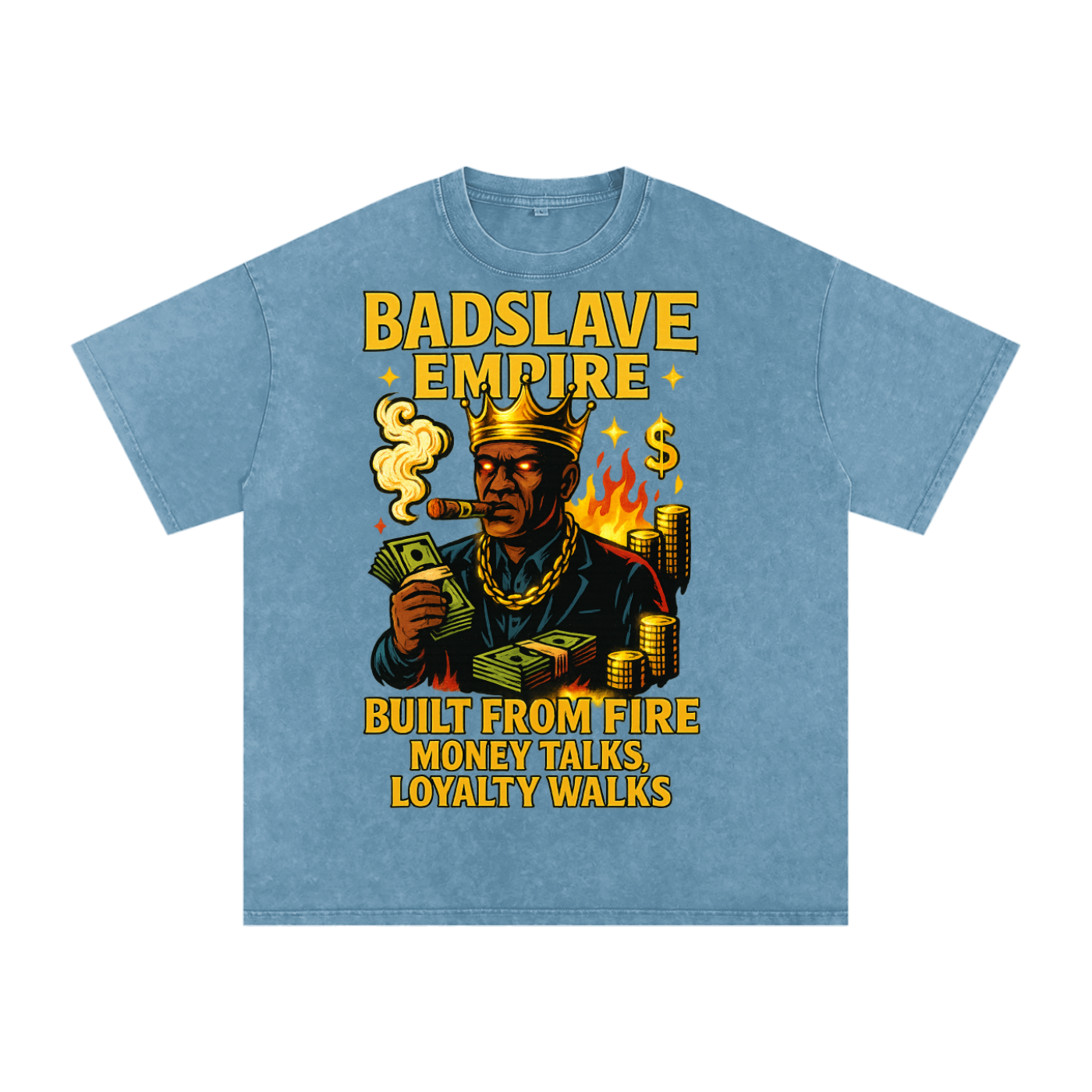 Snow Washed Oversized Cotton T-Shirt