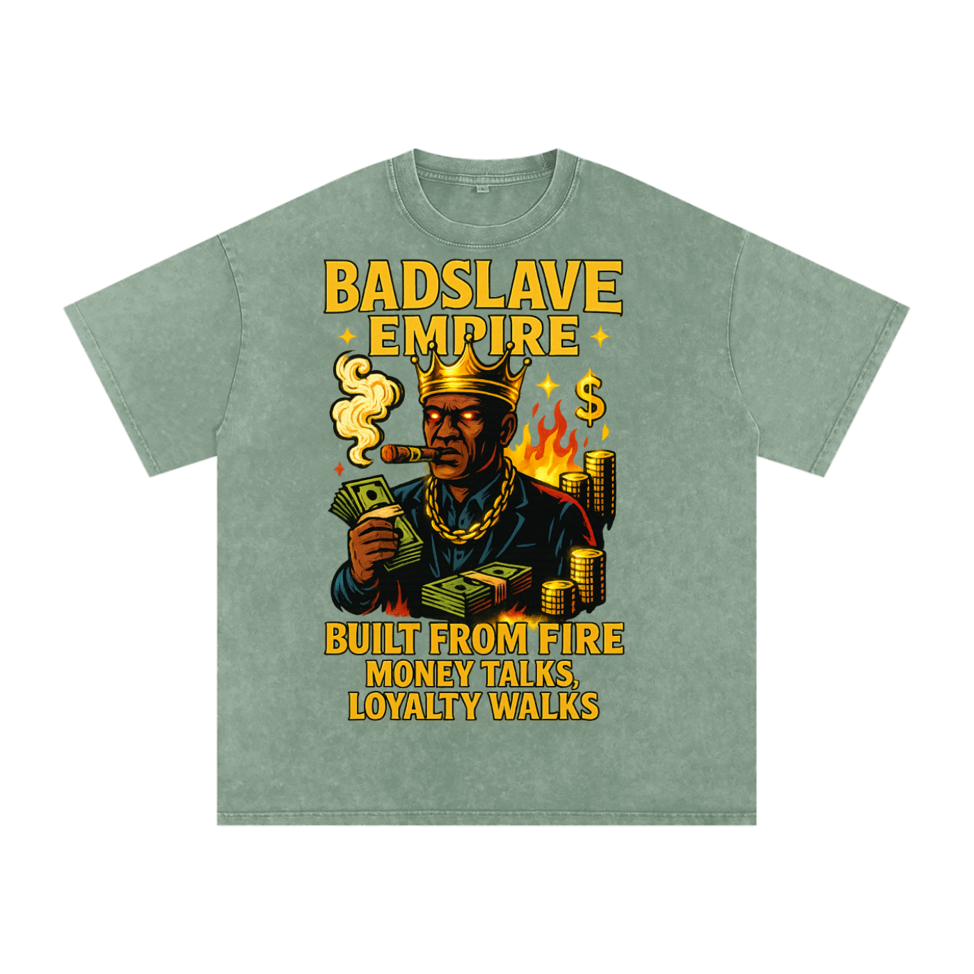 Snow Washed Oversized Cotton T-Shirt