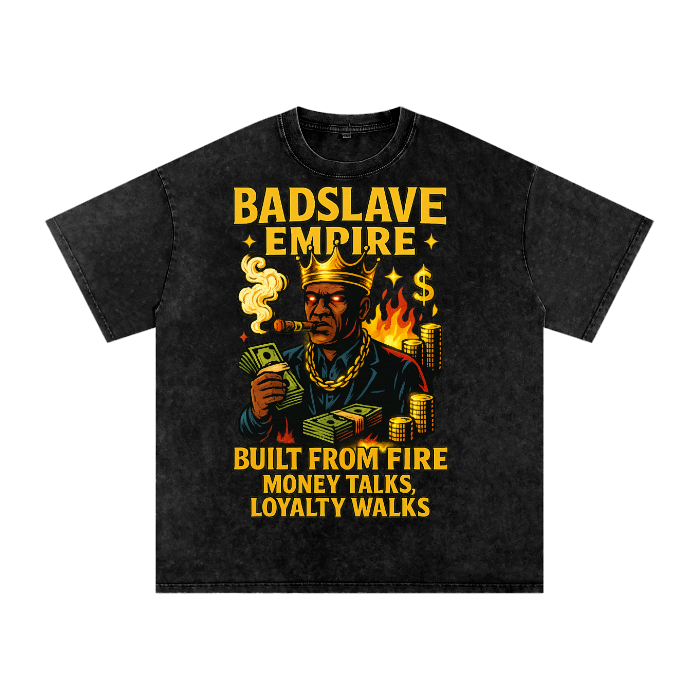 Snow Washed Oversized Cotton T-Shirt