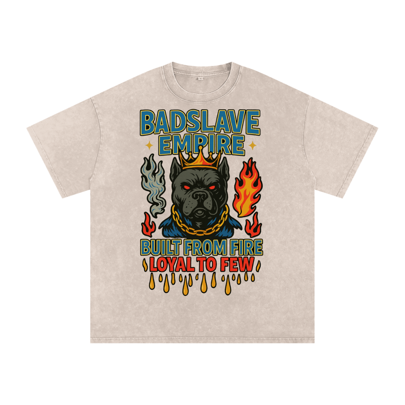 Snow Washed Oversized Cotton T-Shirt