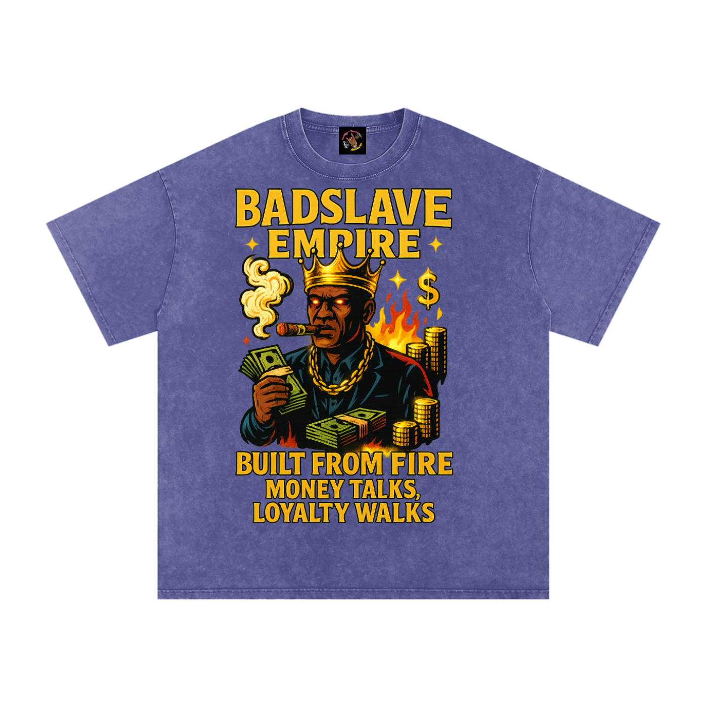 Snow Washed Oversized Cotton T-Shirt