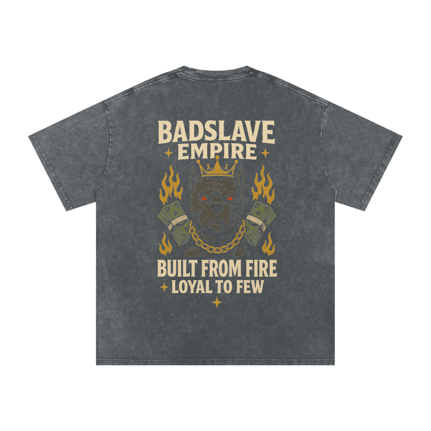 Snow Washed Oversized Cotton T-Shirt