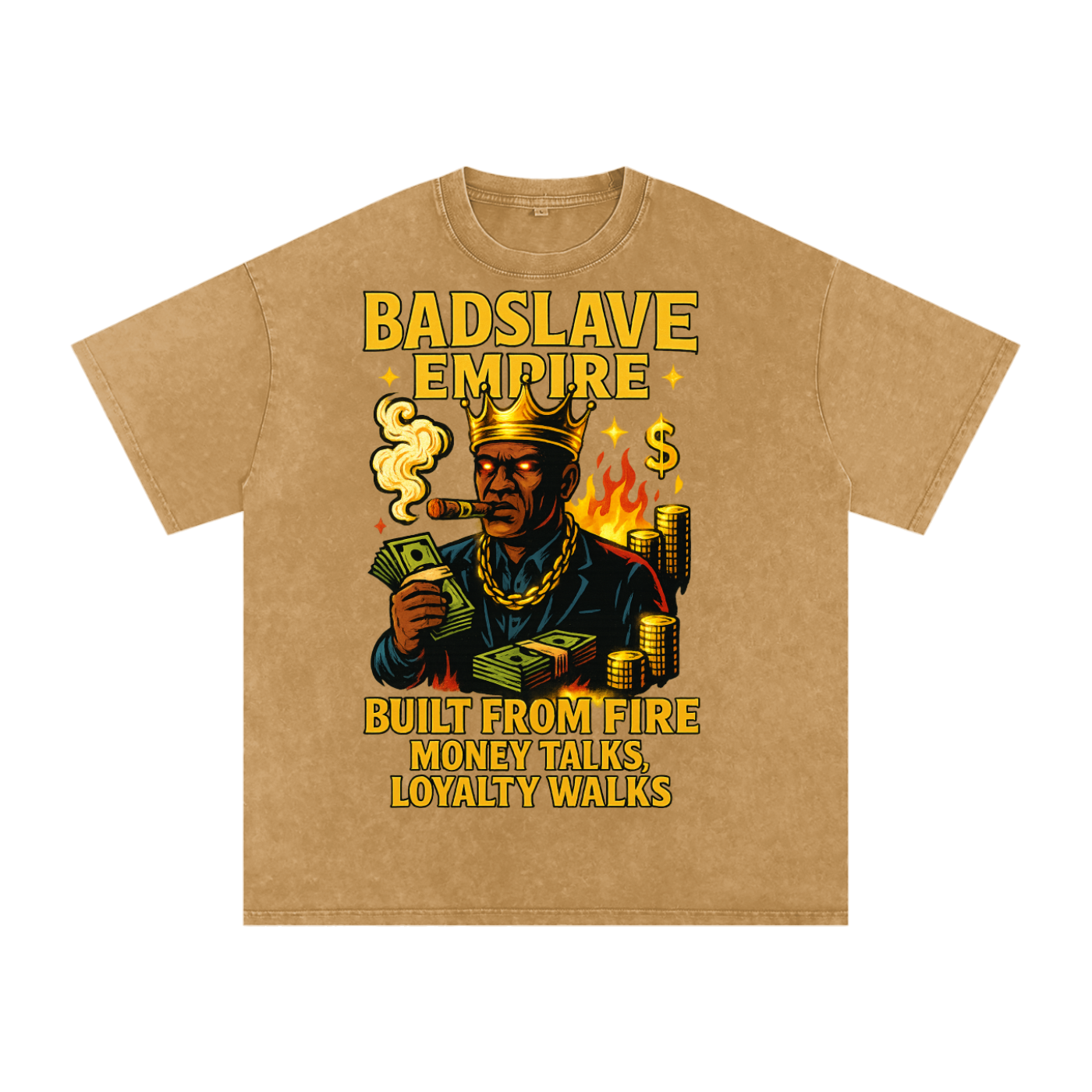 Snow Washed Oversized Cotton T-Shirt