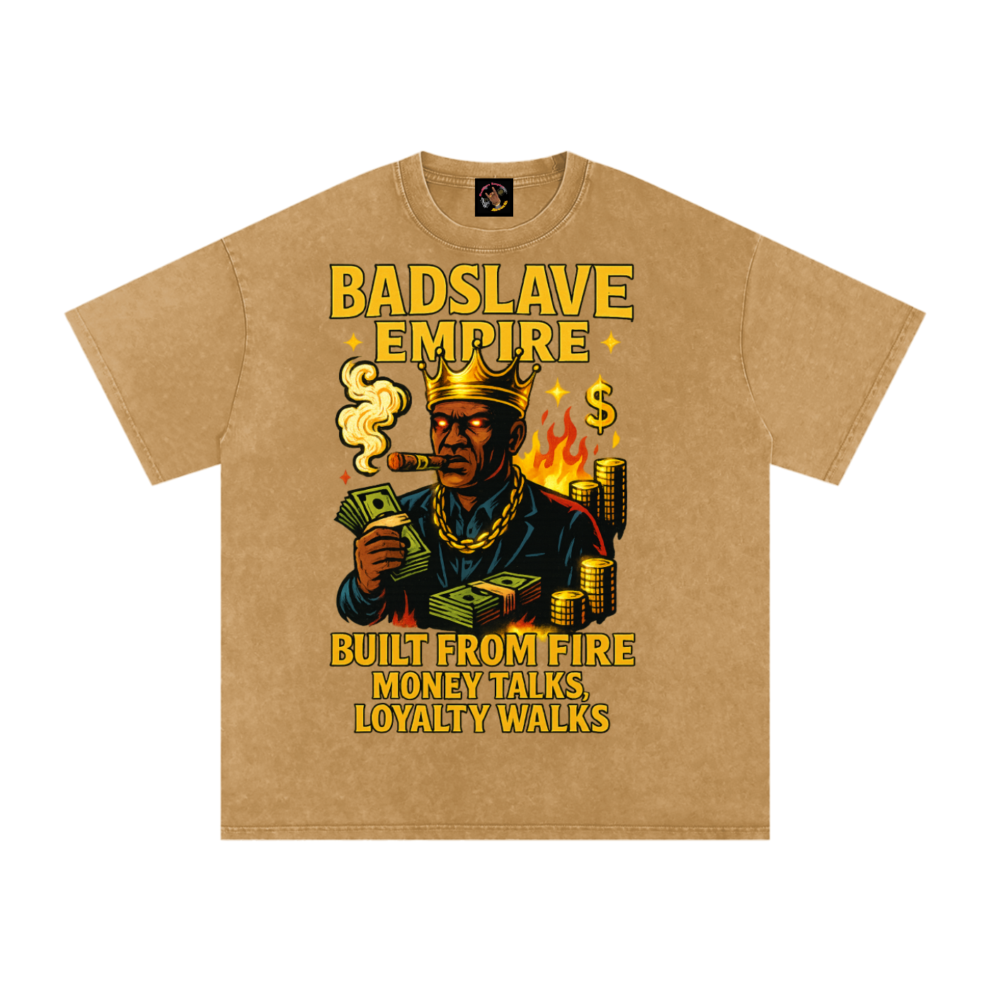 Snow Washed Oversized Cotton T-Shirt