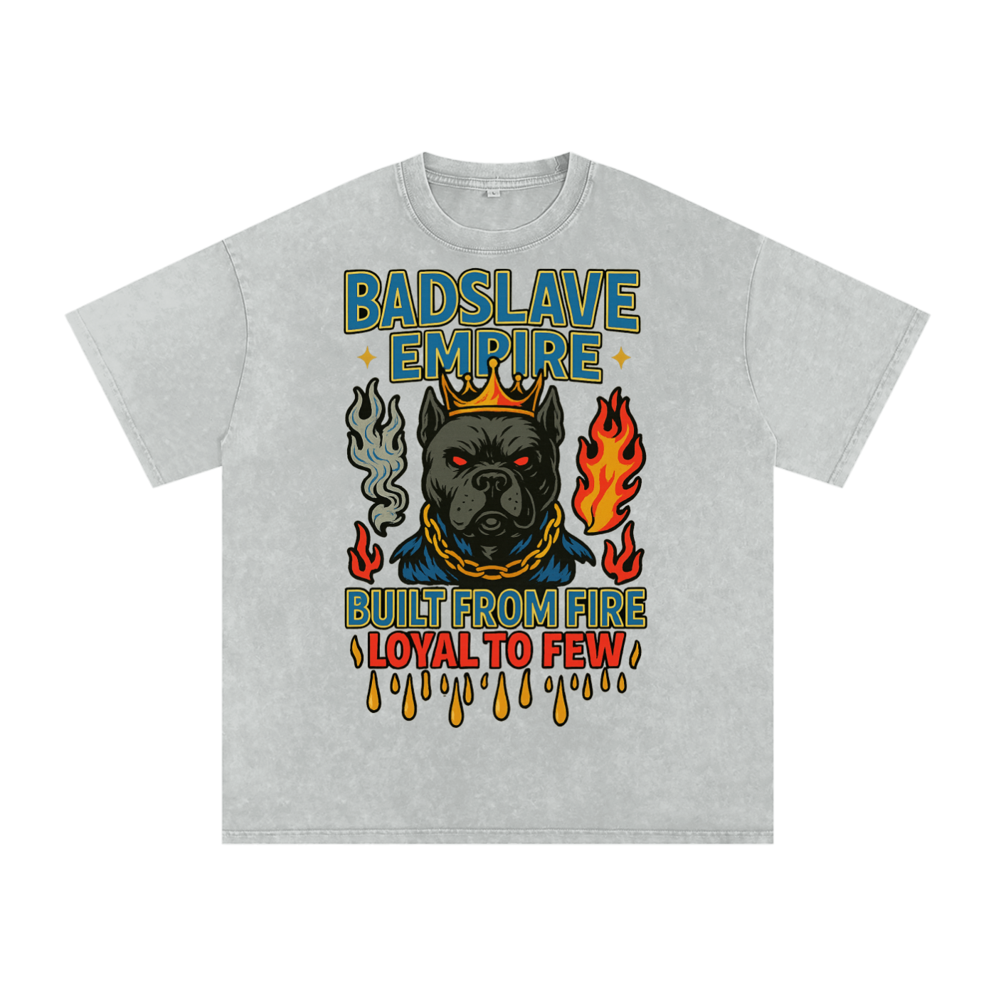 Snow Washed Oversized Cotton T-Shirt