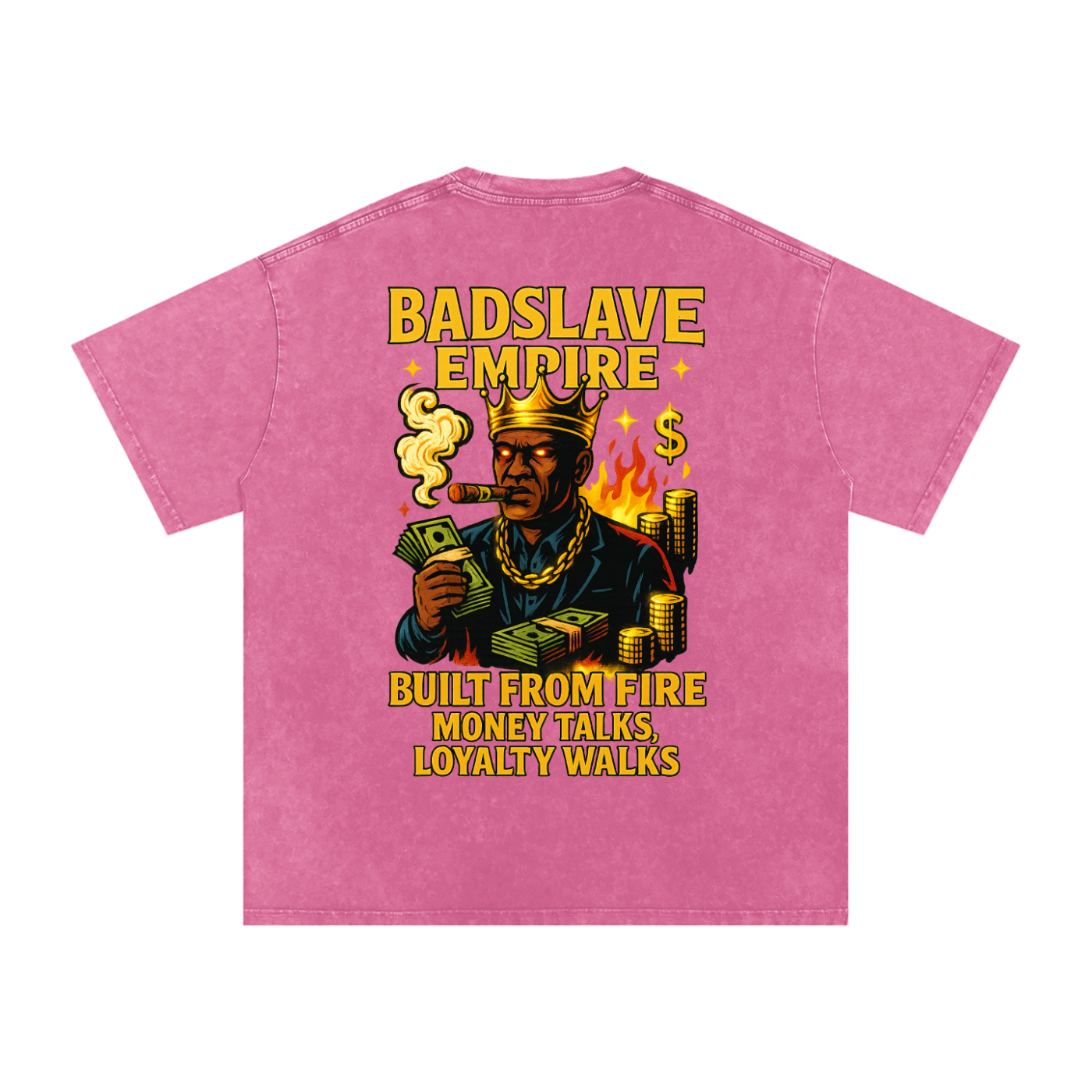 Snow Washed Oversized Cotton T-Shirt