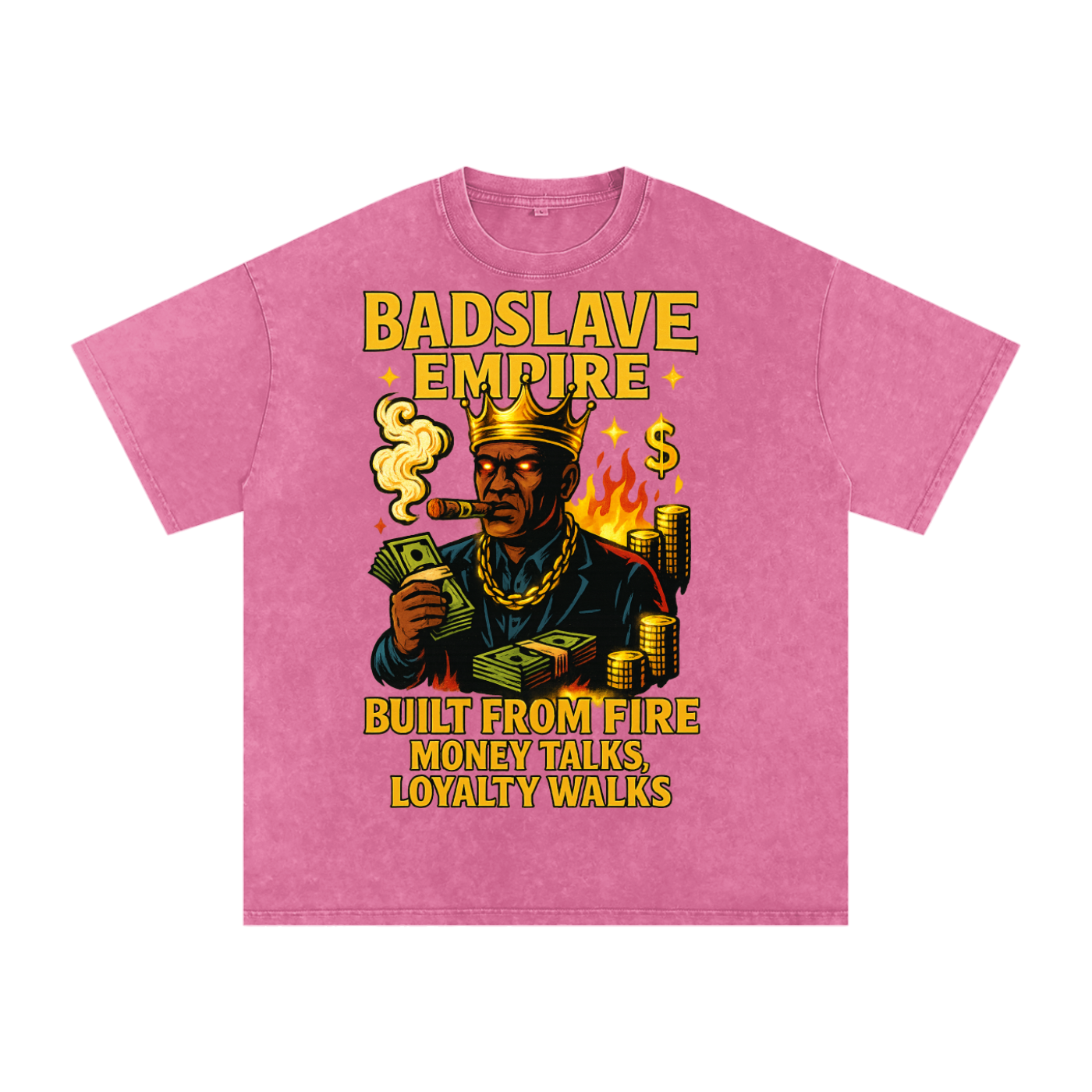 Snow Washed Oversized Cotton T-Shirt