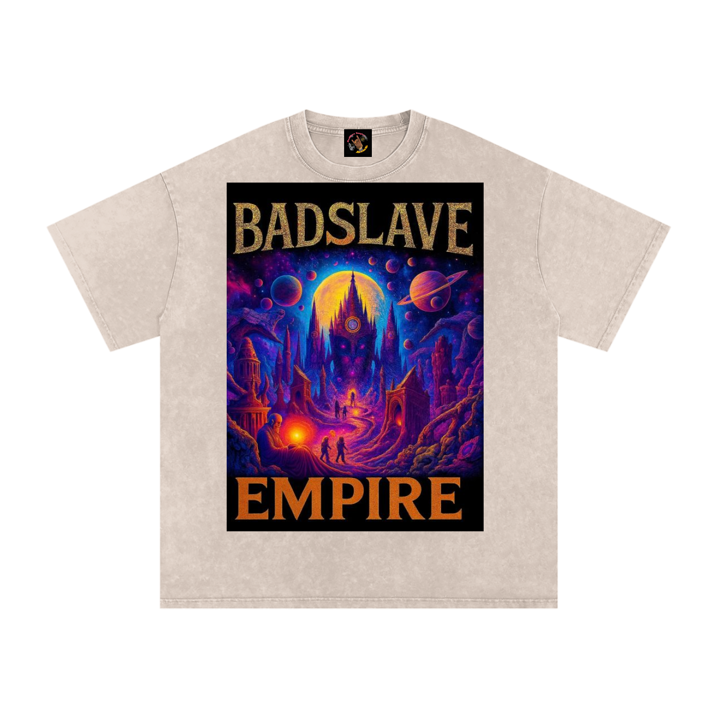 Snow Washed Oversized Cotton T-Shirt