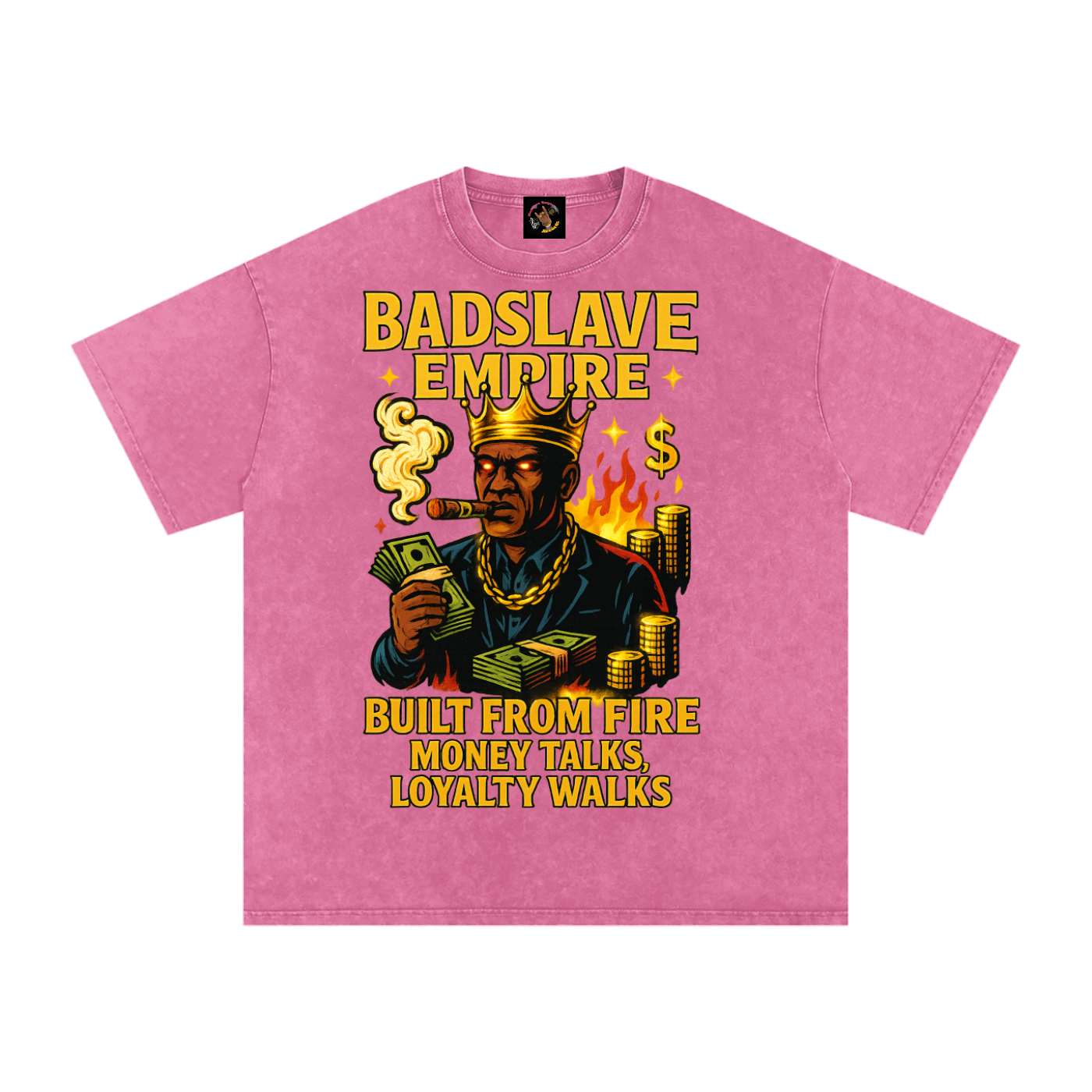 Snow Washed Oversized Cotton T-Shirt