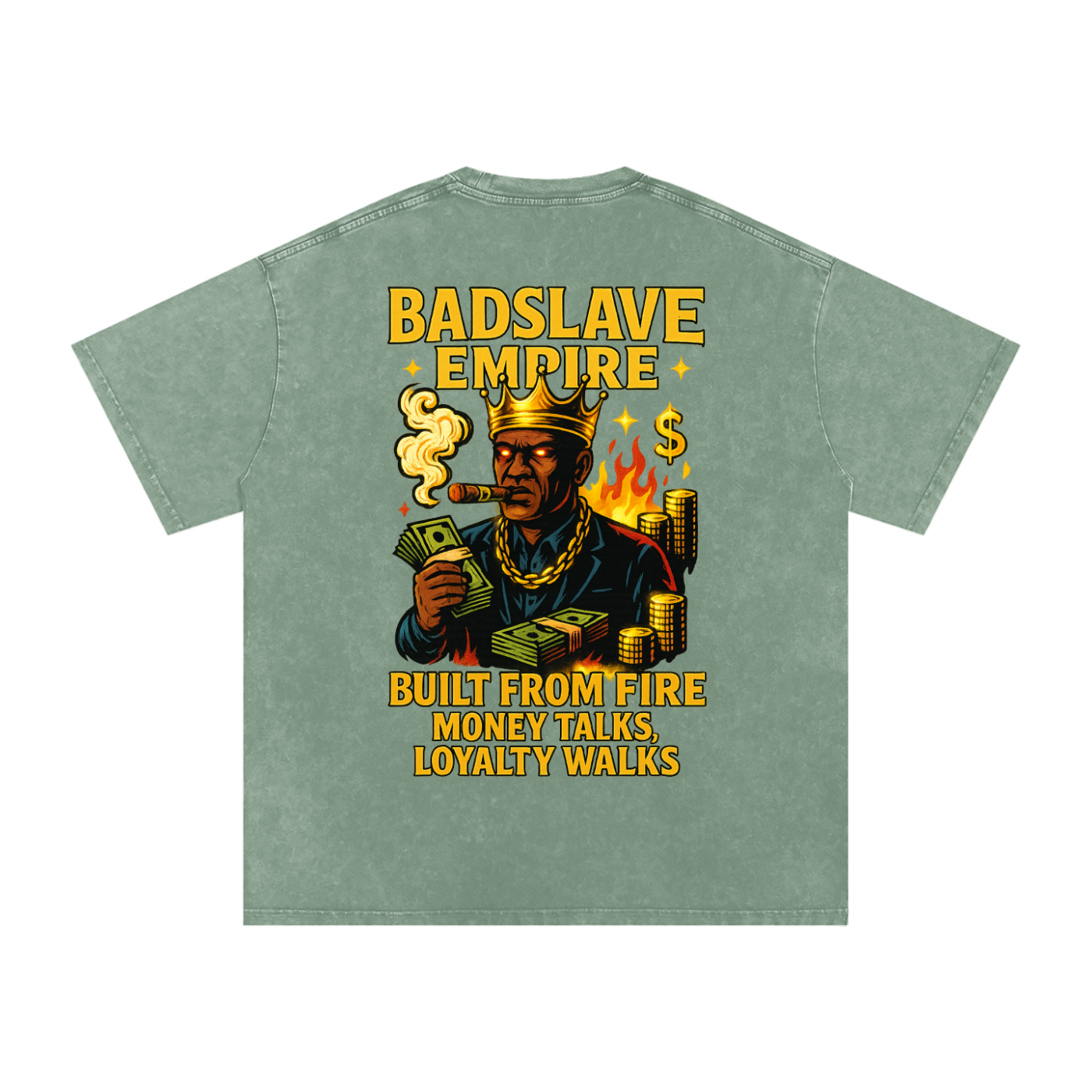 Snow Washed Oversized Cotton T-Shirt