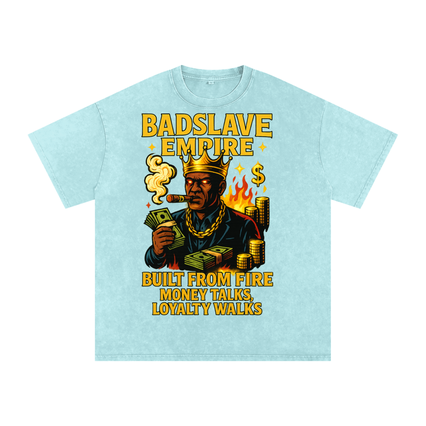 Snow Washed Oversized Cotton T-Shirt