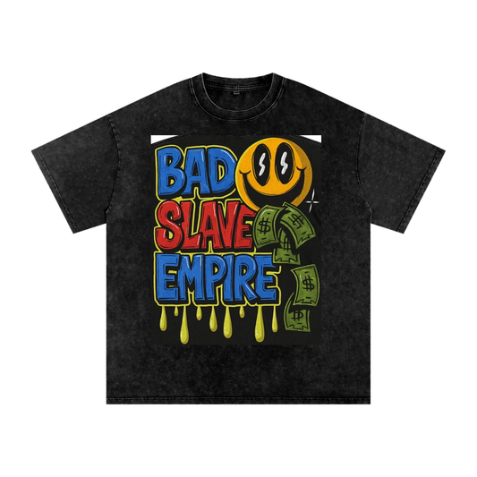 Snow Washed Oversized Cotton T-Shirt