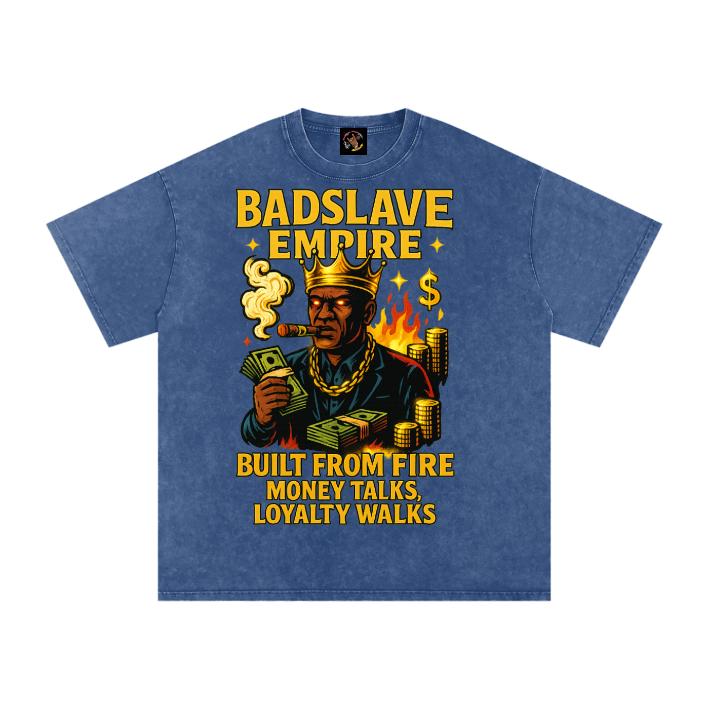 Snow Washed Oversized Cotton T-Shirt