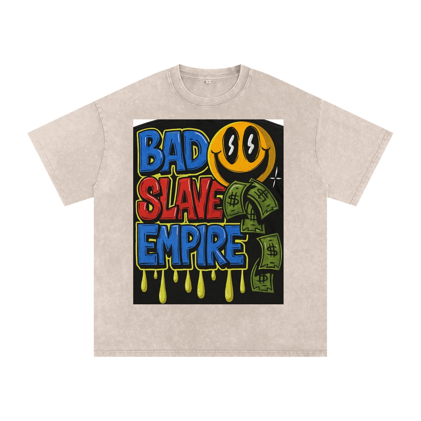 Snow Washed Oversized Cotton T-Shirt