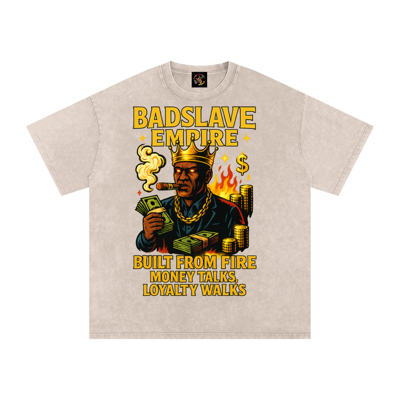 Snow Washed Oversized Cotton T-Shirt