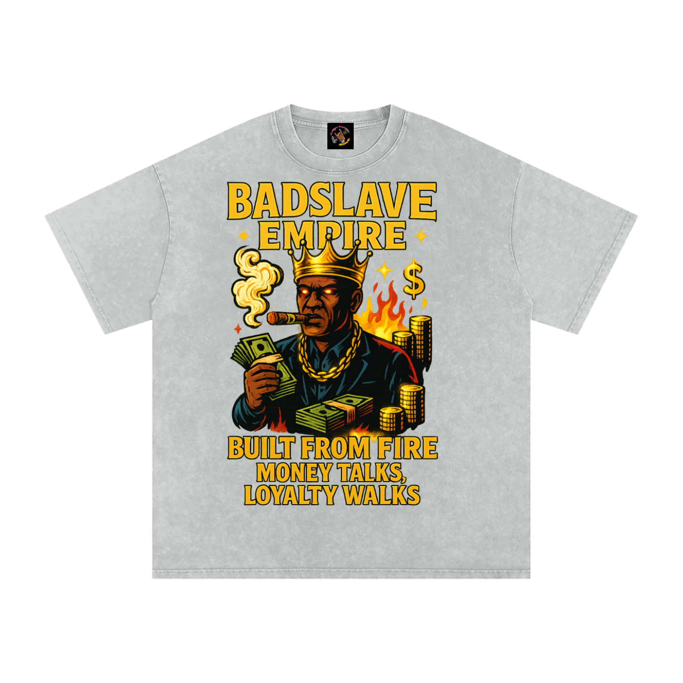 Snow Washed Oversized Cotton T-Shirt