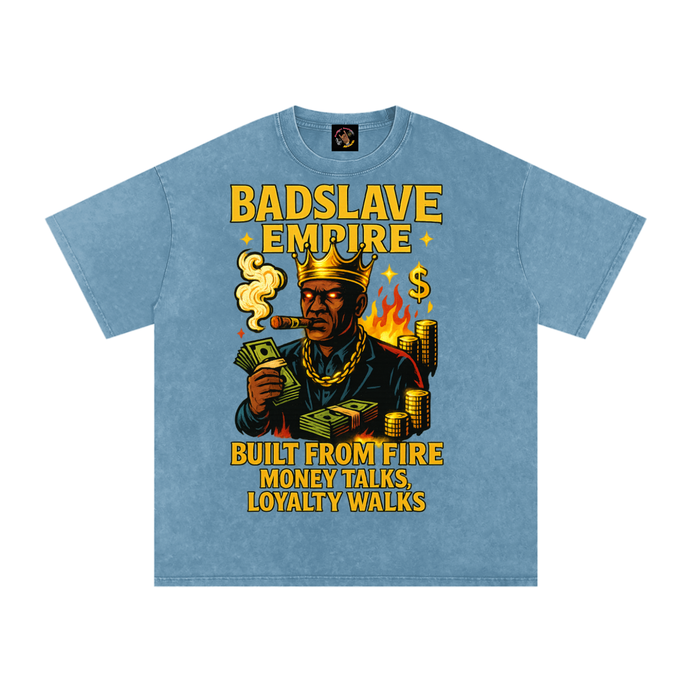 Snow Washed Oversized Cotton T-Shirt