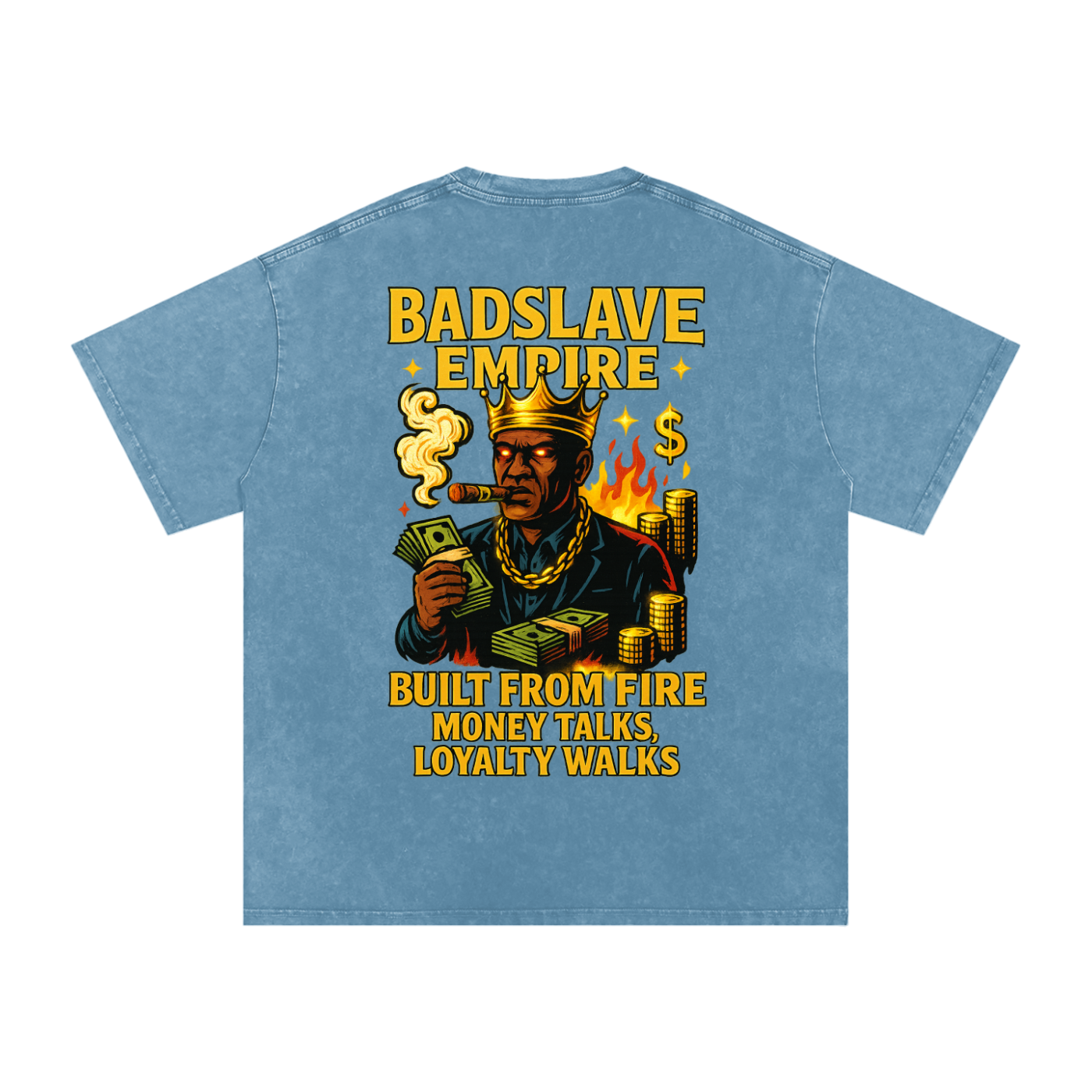 Snow Washed Oversized Cotton T-Shirt