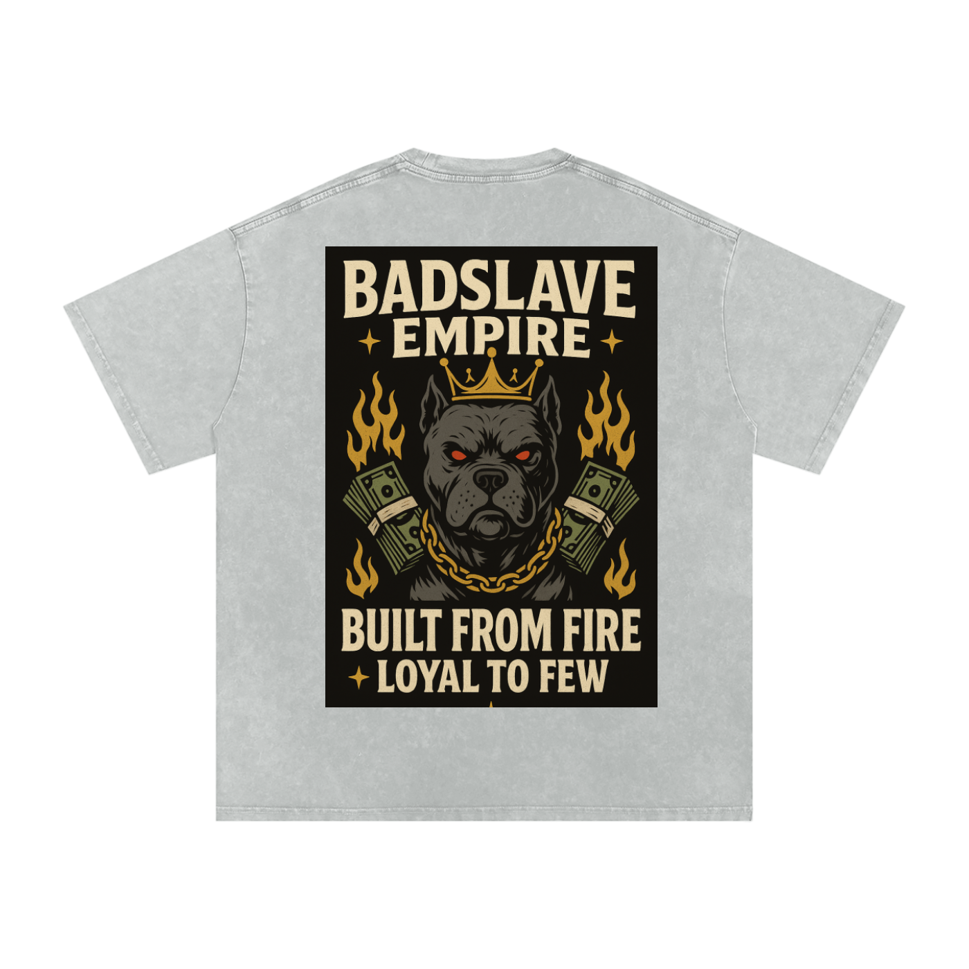 Snow Washed Oversized Cotton T-Shirt