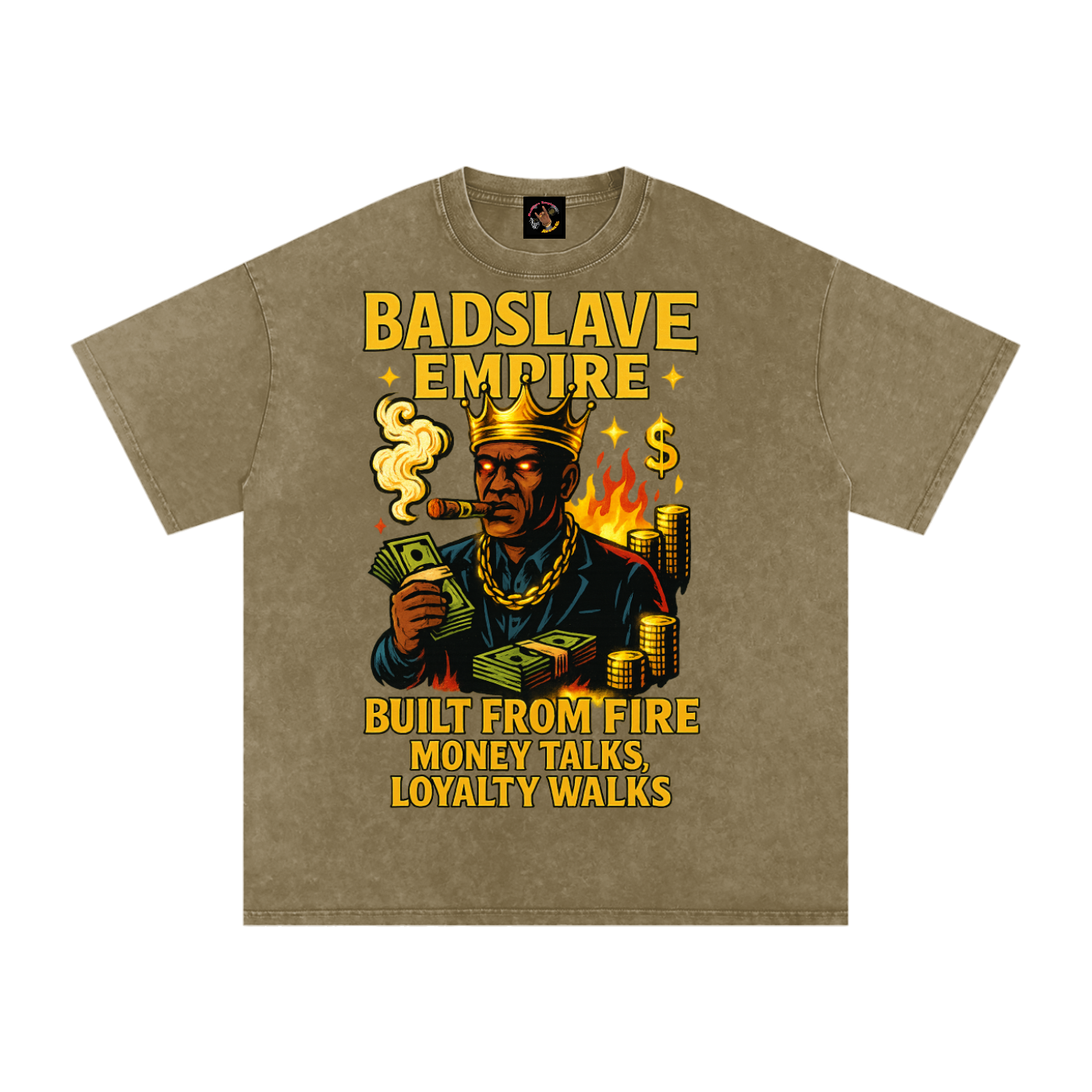 Snow Washed Oversized Cotton T-Shirt