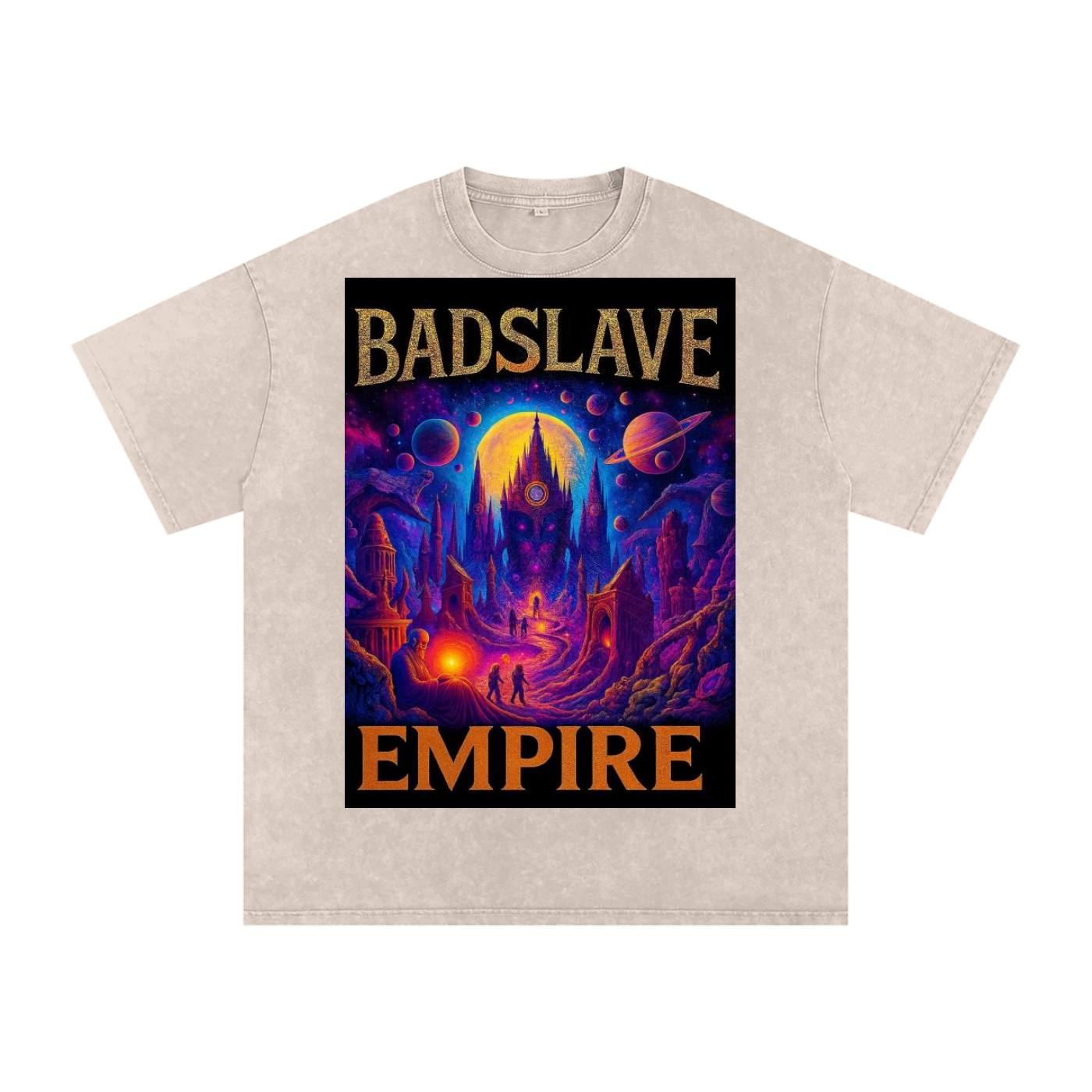 Snow Washed Oversized Cotton T-Shirt