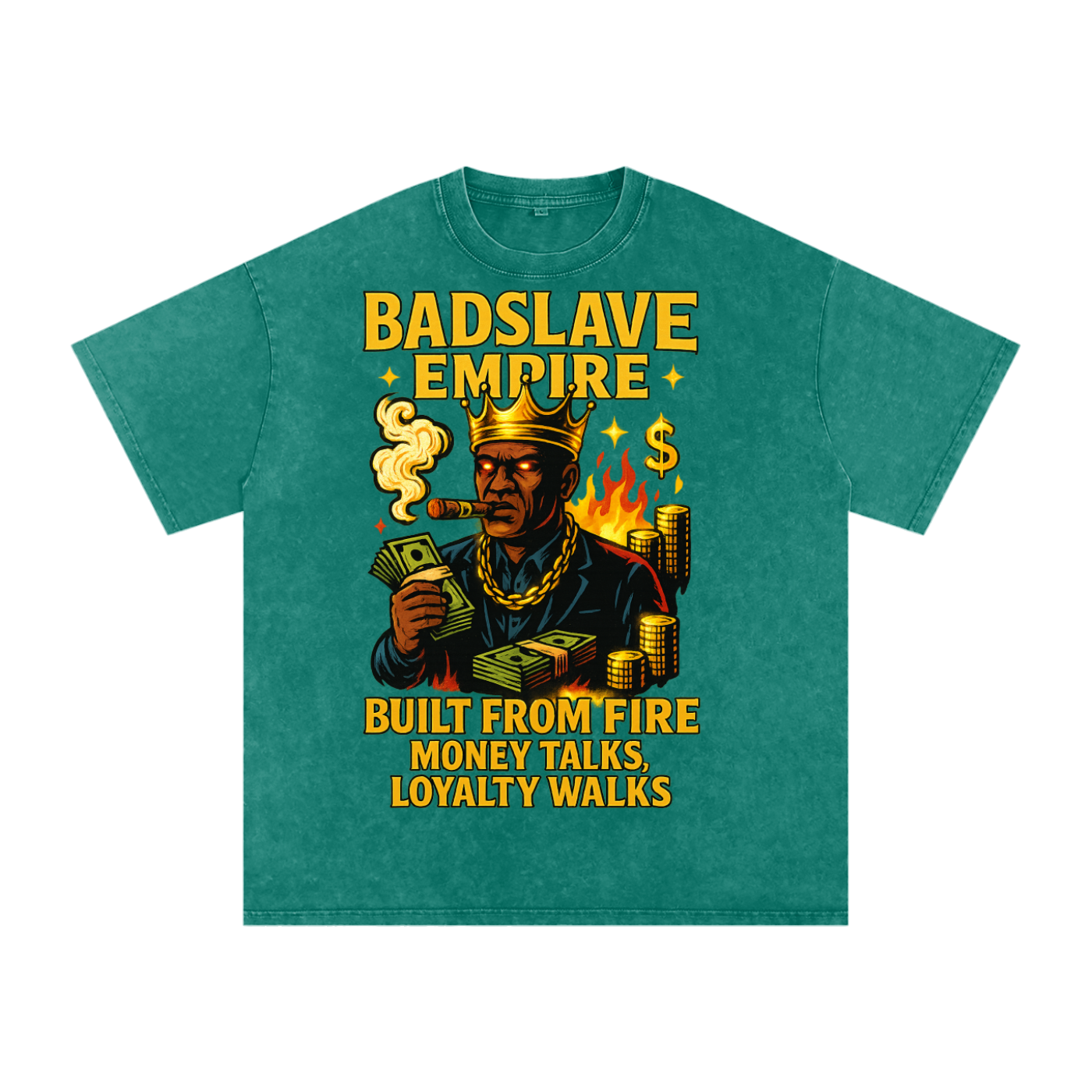 Snow Washed Oversized Cotton T-Shirt