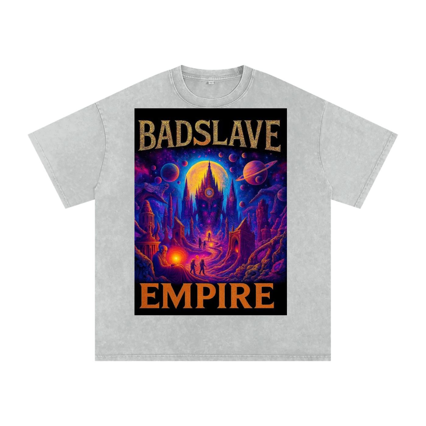 Snow Washed Oversized Cotton T-Shirt