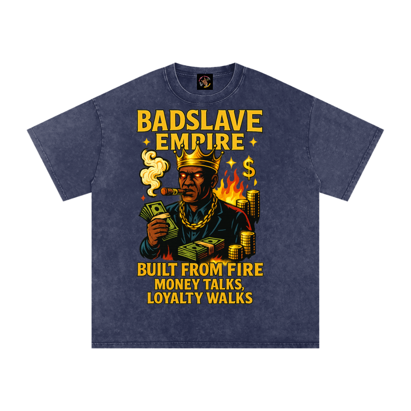 Snow Washed Oversized Cotton T-Shirt